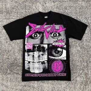 Men’s Evil Vice Shirt, QR Scan Says “F Off”, Size Medium, NWT